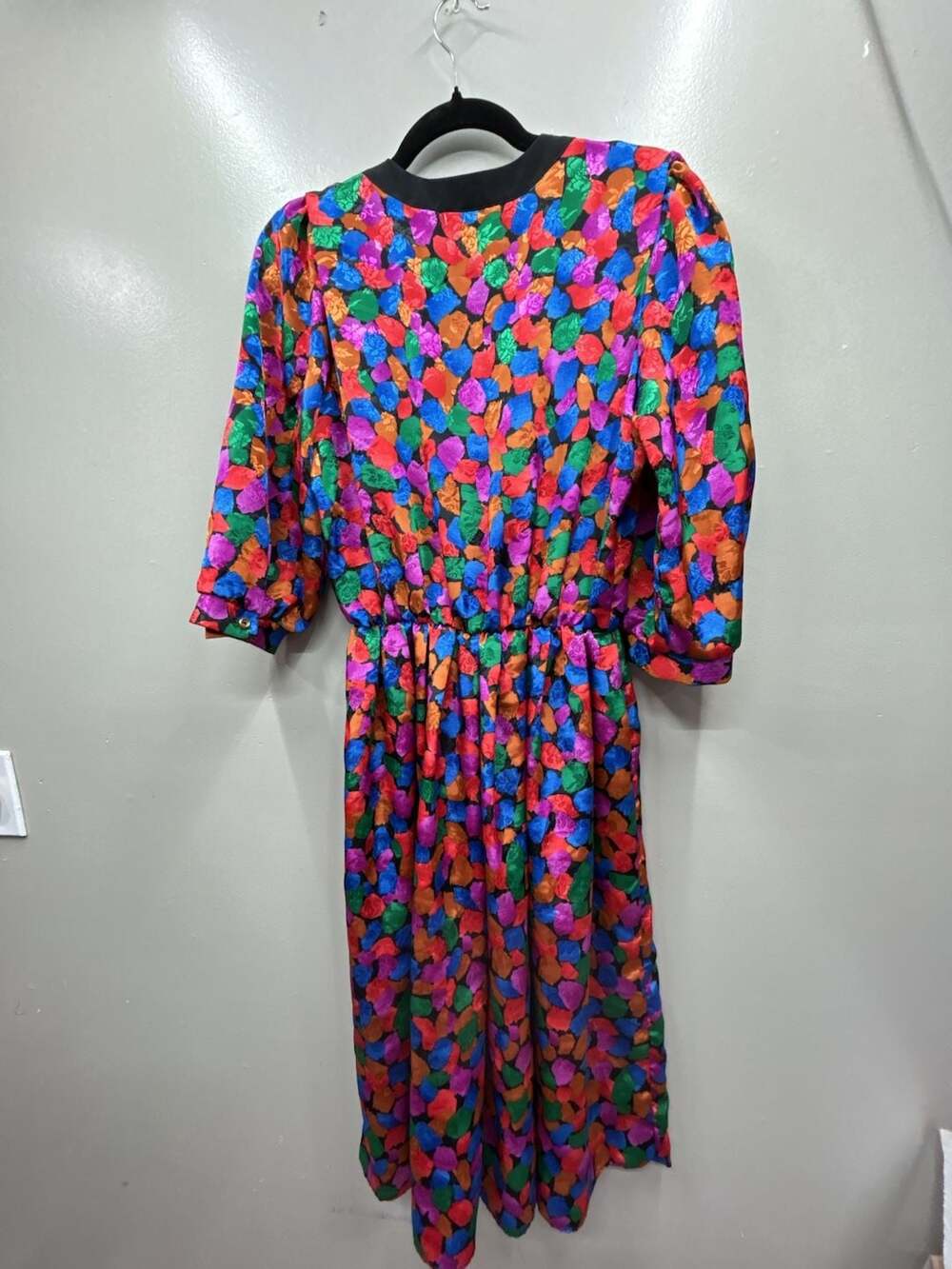 Vintage Breli Originals, Multi-Color Floral Button-Front Dress, 12, USA Made - Picture 11 of 12